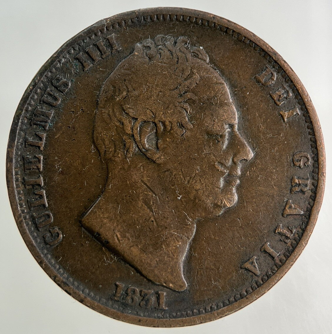 1831 William IV Half-Penny Coin | Fine Collectable Grade