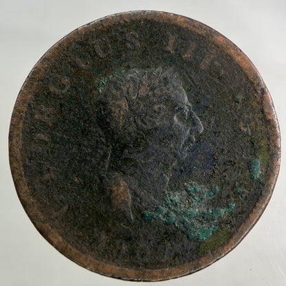 1807 George III 3rd Half-Penny Coin | Fair Grade