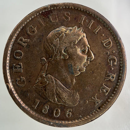 1806 George III 3rd One Penny Coin | Fine Collectable Grade
