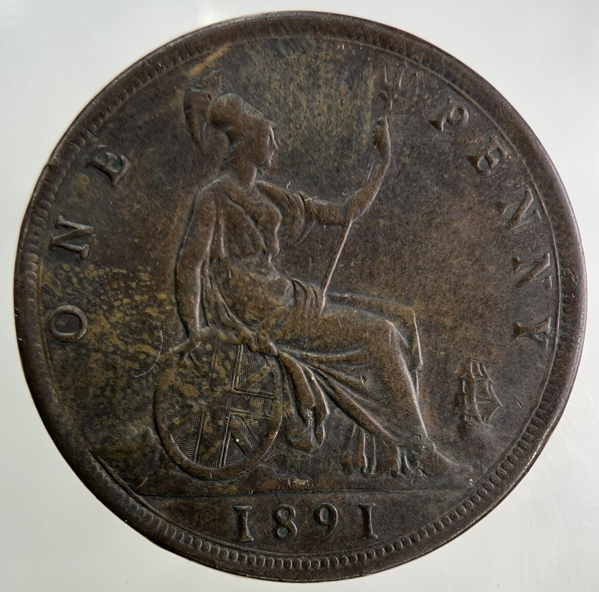 1891 Victoria One Penny Coin | Fine Collectable Grade