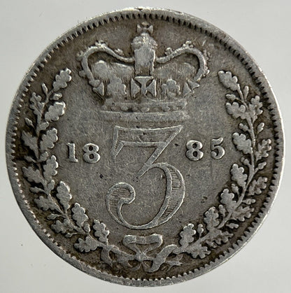 1885 Victoria Threepence Silver Coin | Fine Collectable Grade