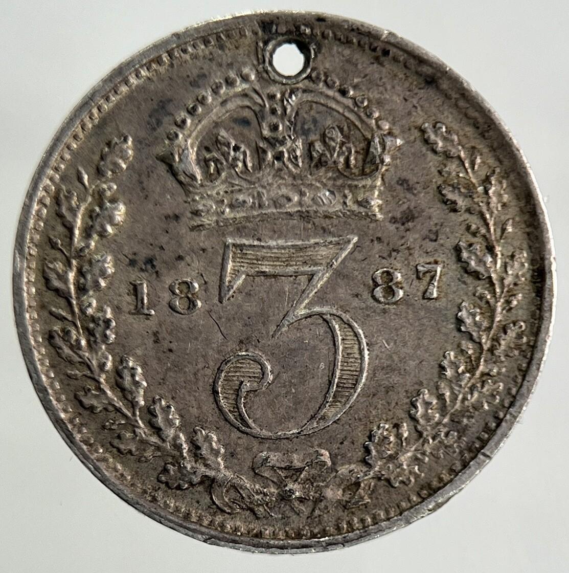 1887 Victoria Threepence Silver Coin | Very High Grade