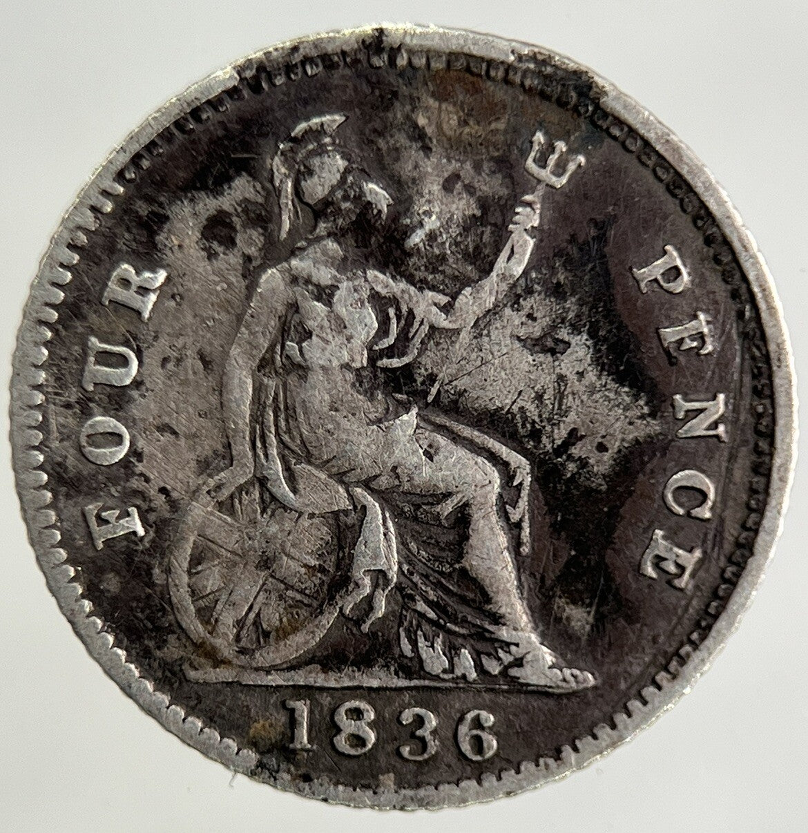 1836 William IV Groat Four-Pence Silver Coin | Fine Collectable Grade