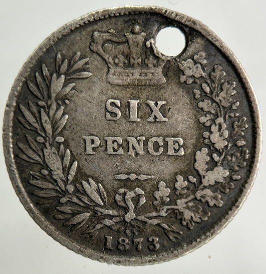 1873 Victoria Sixpence Silver Coin | Fine Collectable Grade
