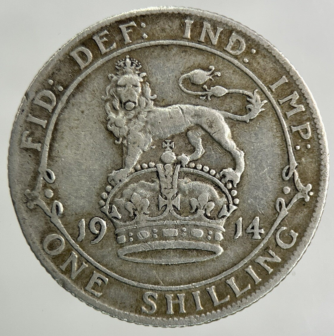 1914 George V Shilling Silver Coin | Fine Collectable Grade