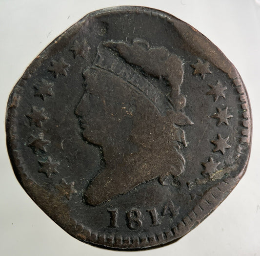1814 US USA One Cent Coin | Collectable Grade