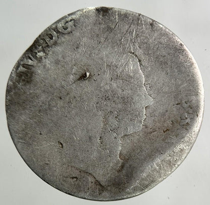 British George I 1st Sixpence Silver Coin | Fair Grade