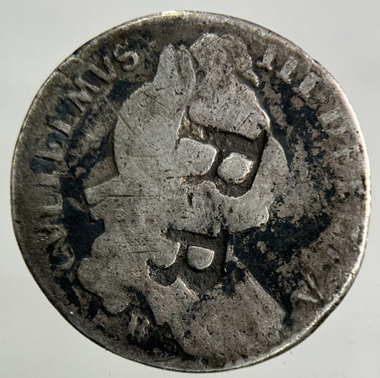 British William III 3rd Sixpence Silver Coin | Fair Grade