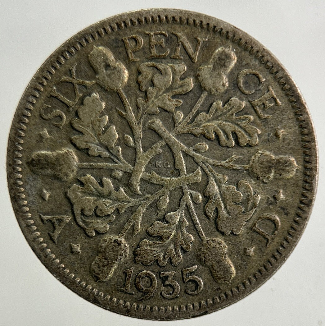 1935 George V Sixpence Silver Coin | Collectable Grade