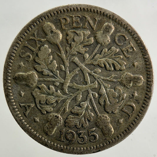1935 George V Sixpence Silver Coin | Collectable Grade