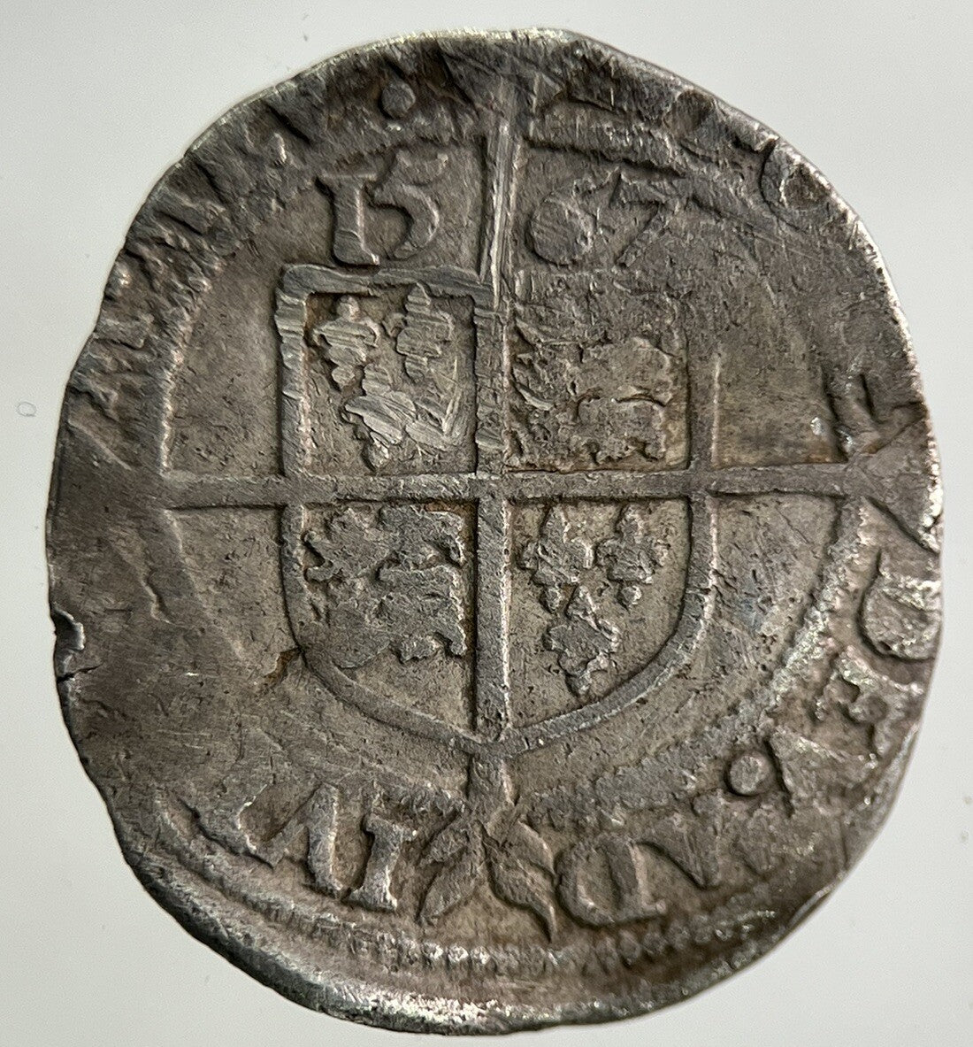 1567 Elizabeth I 1st Hammered Silver Threepence Coin | Collectable Grade