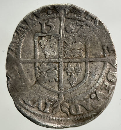 1567 Elizabeth I 1st Hammered Silver Threepence Coin | Collectable Grade