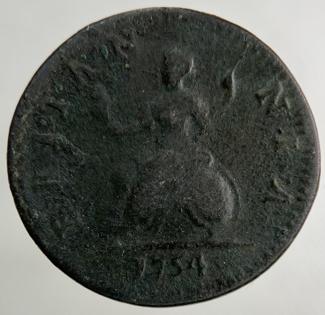 1754 George II 2nd Farthing Coin | Fine Collectable Grade