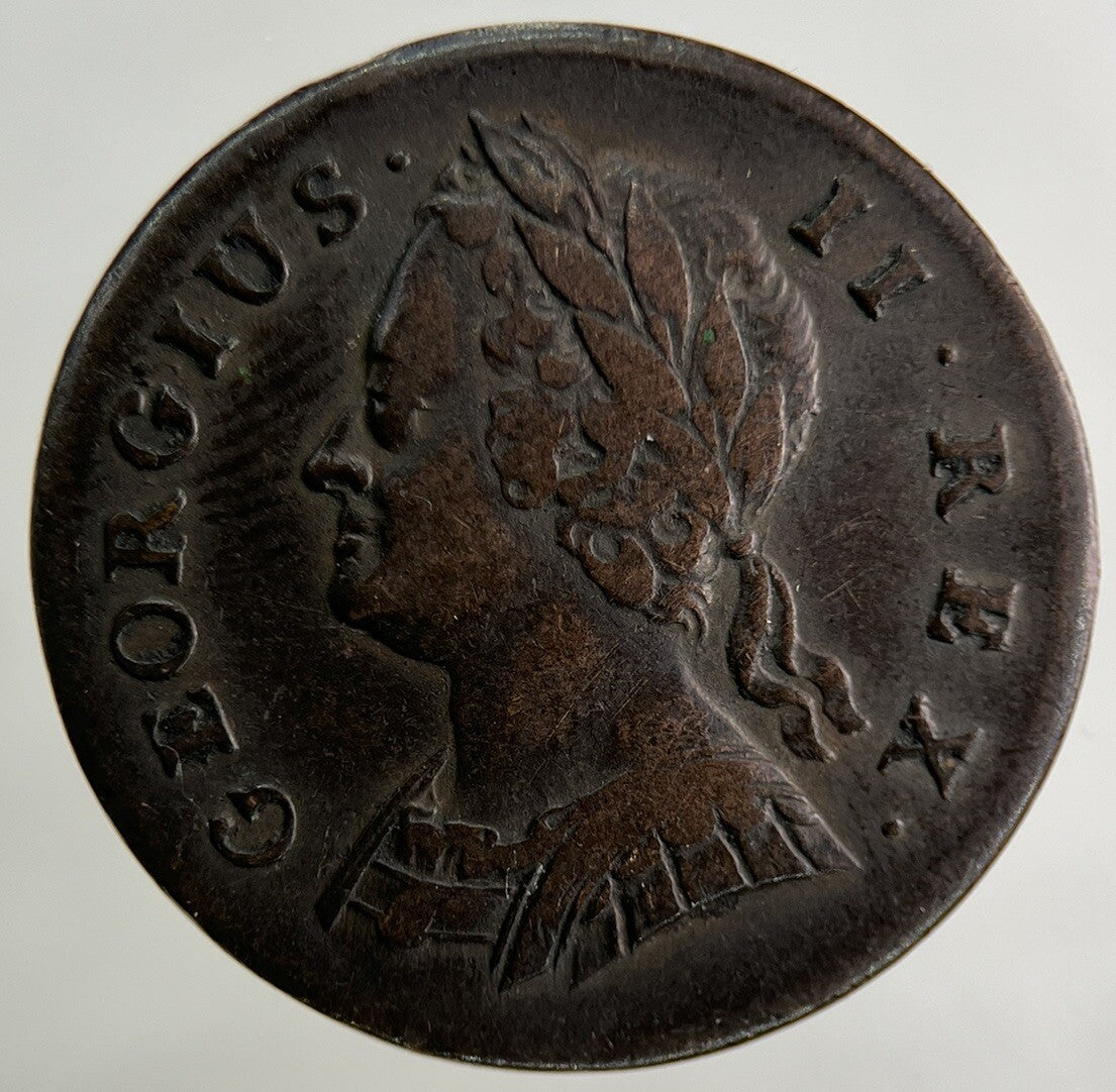 1741 George II 2nd Farthing Coin | Very High Grade