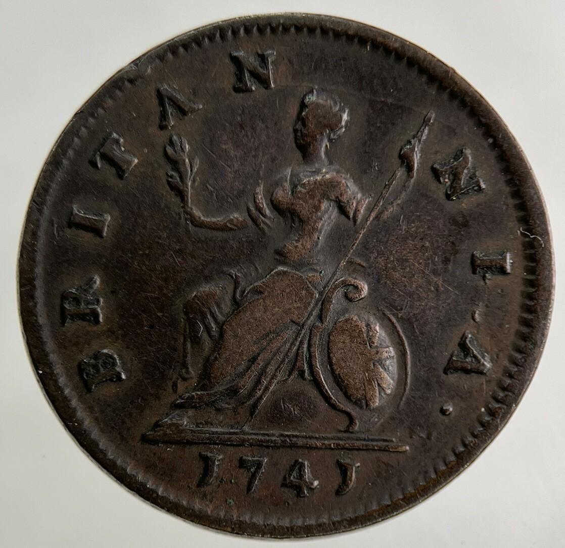 1741 George II 2nd Farthing Coin | Very High Grade