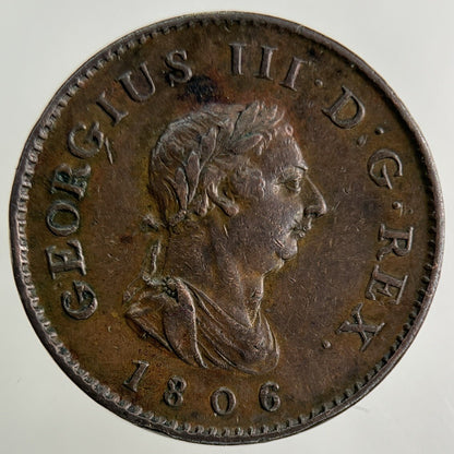1806 George III 3rd Farthing Coin | Very High Grade