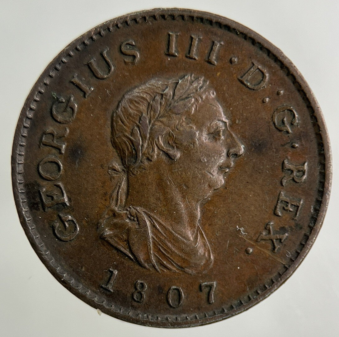 1807 George III 3rd Farthing Coin | Very High Grade
