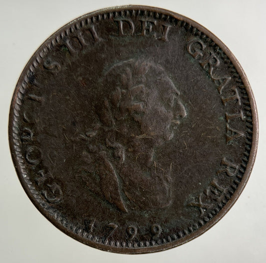 1799 George III 3rd Farthing Coin | Fine Collectable Grade