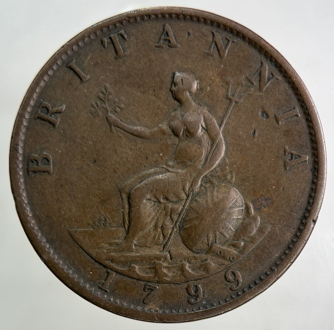 1799 George III 3rd Half-Penny Coin | Fine Collectable Grade