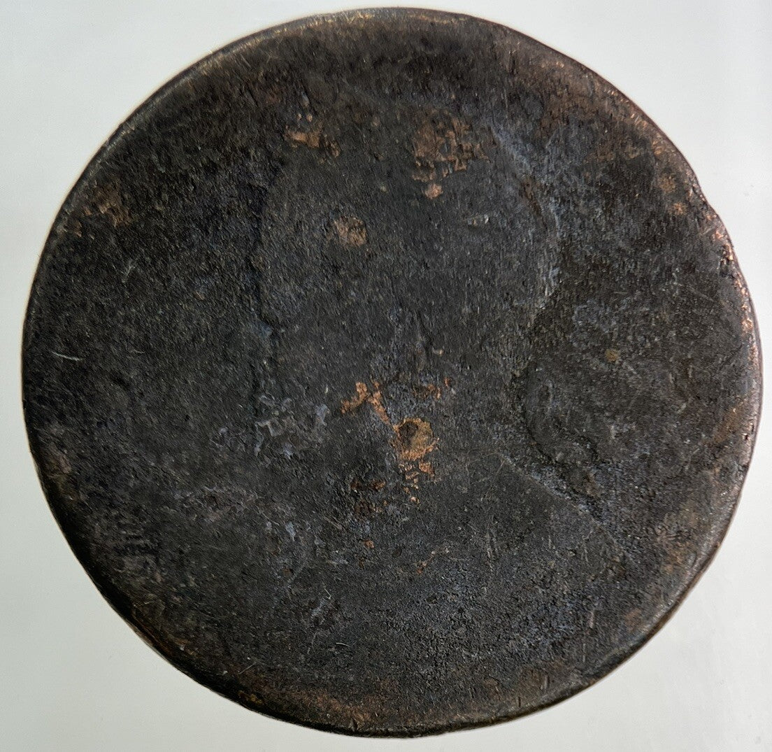 1754 George II 2nd Half-Penny Coin | Fair Grade