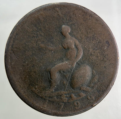 1799 George III 3rd Half-Penny Coin | Fair Grade