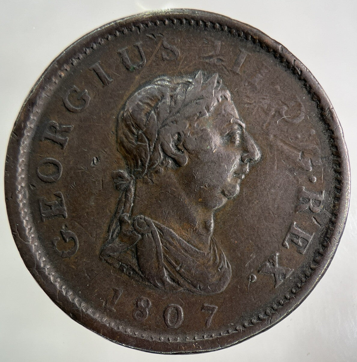 1807 George III 3rd One Penny Coin | Fine Collectable Grade