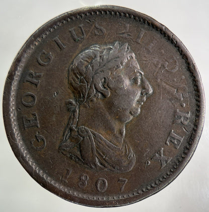 1807 George III 3rd One Penny Coin | Fine Collectable Grade
