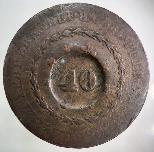 1829 Brazil 40 Reis Coin | Collectable Grade