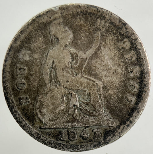1843 Victoria Four-Pence Groat Silver Coin | Collectable Grade
