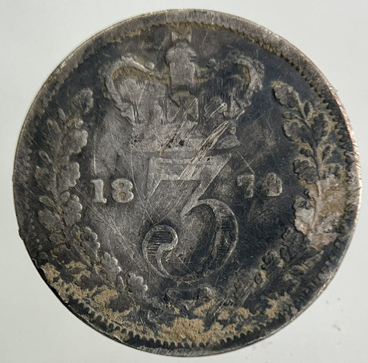 1874 Victoria Threepence Silver Coin | Collectable Grade