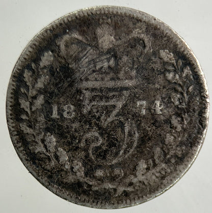 1874 Victoria Threepence Silver Coin | Collectable Grade