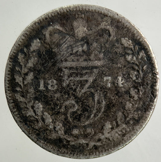 1874 Victoria Threepence Silver Coin | Collectable Grade