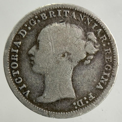 1877 Victoria Threepence Silver Coin | Fine Collectable Grade