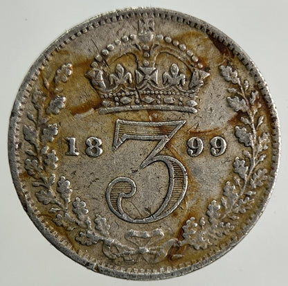1899 Victoria Threepence Silver Coin | Fine Collectable Grade