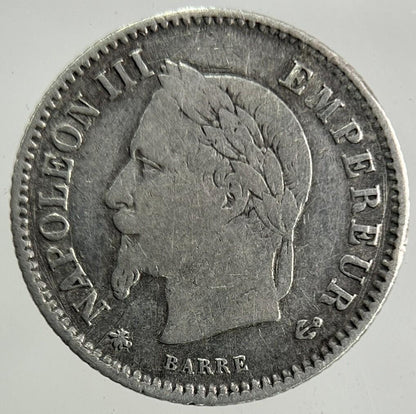 1867 France 20 Centimes Silver Coin | Fine Collectable Grade