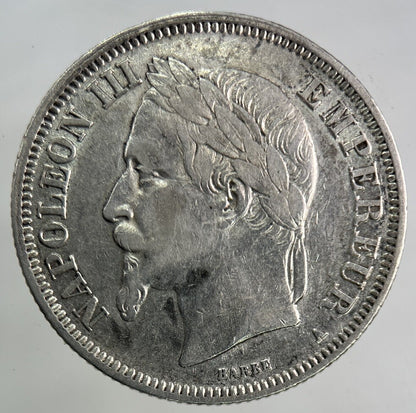 1868 France 2 Francs Silver Coin | Fine Collectable Grade