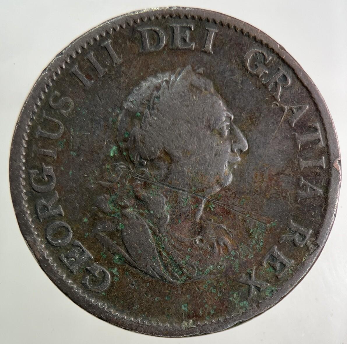 1799 George III 3rd Half-Penny Coin | Collectable Grade