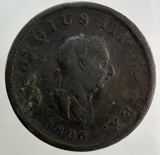 1806 George III 3rd Half-Penny Coin | Collectable Grade