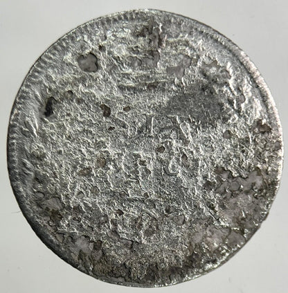 British Victoria Sixpence Silver Coin | Fair Grade