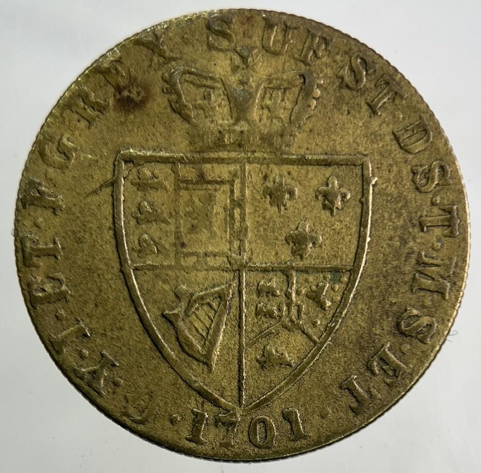 1701 George III 3rd Gaming Token Coin | Fine Collectable Grade