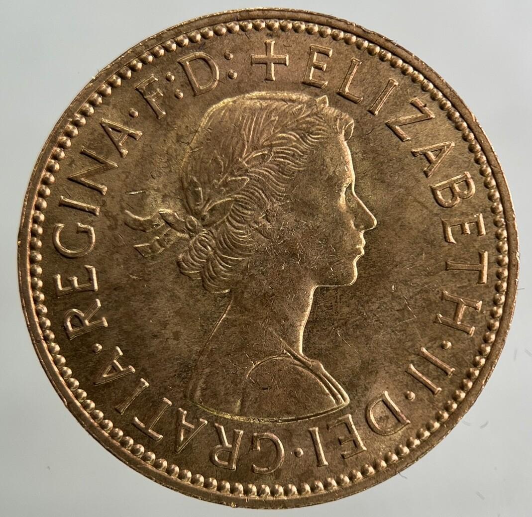 1966 Elizabeth II 2nd Half-Penny Coin | Very Fine Grade