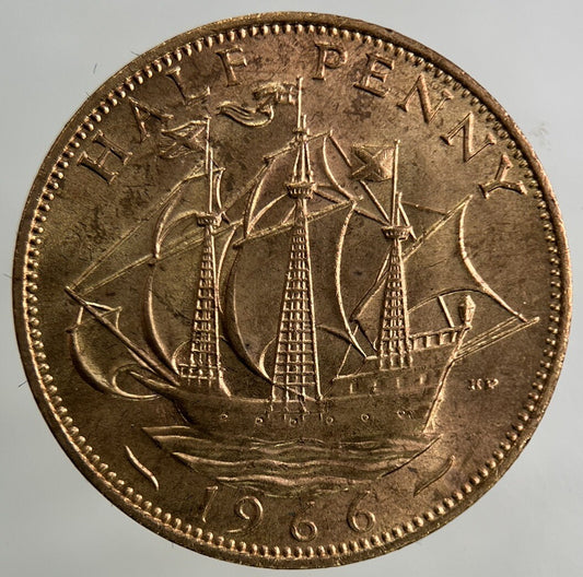1966 Elizabeth II 2nd Half-Penny Coin | Very Fine Grade