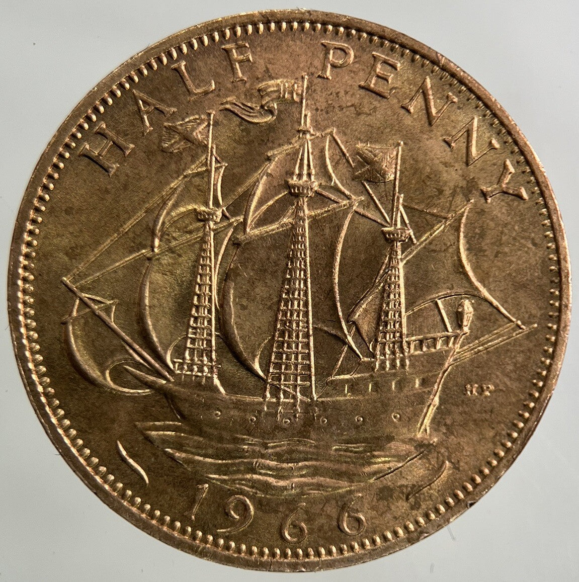 1966 Elizabeth II 2nd Half-Penny Coin | Very Fine Grade