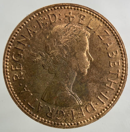 1966 Elizabeth II 2nd Half-Penny Coin | Very Fine Grade