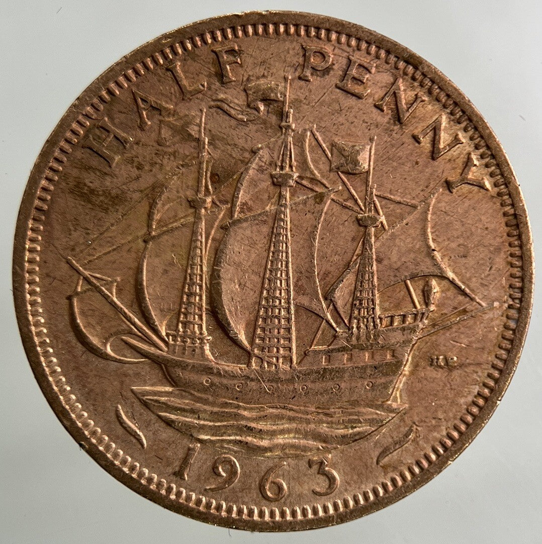 1963 Elizabeth II 2nd Half-Penny Coin | Fine Collectable Grade