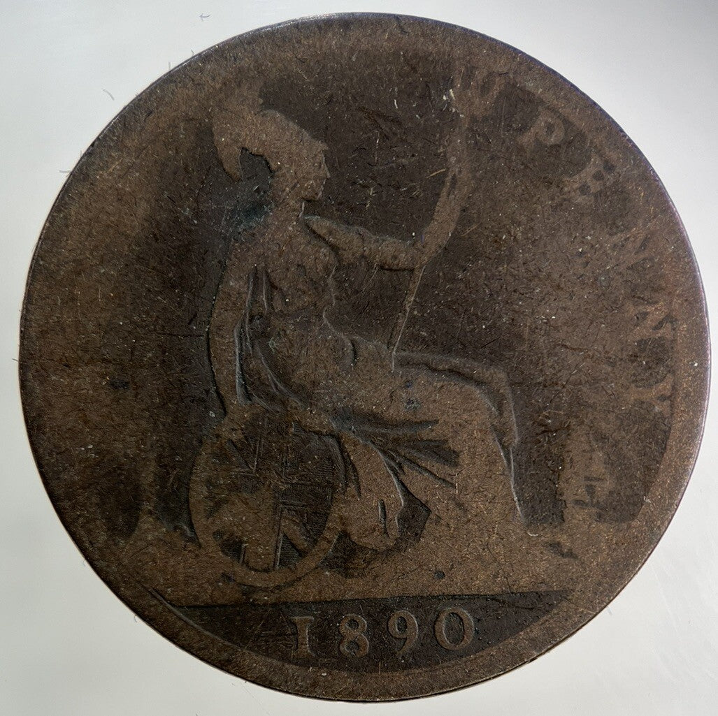 1890 Victoria One Penny Coin | Collectable Grade