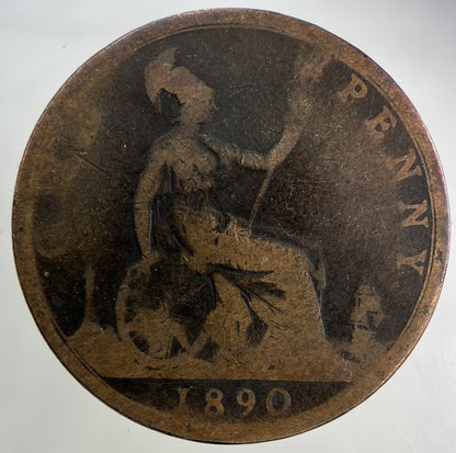 1890 Victoria One Penny Coin | Collectable Grade