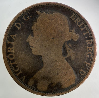 1890 Victoria One Penny Coin | Collectable Grade