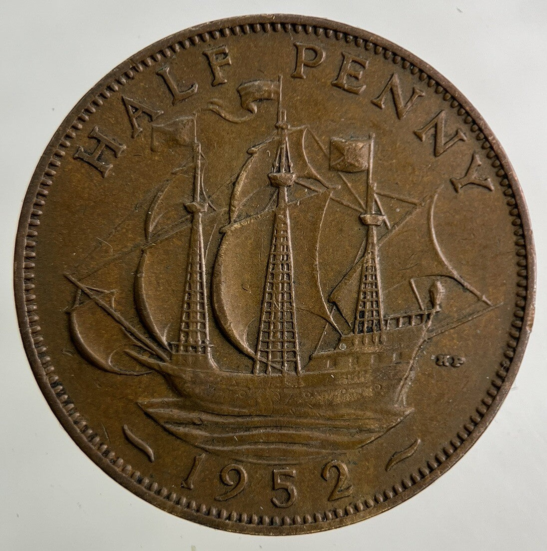 1952 George VI Half-Penny Coin | Very High Grade