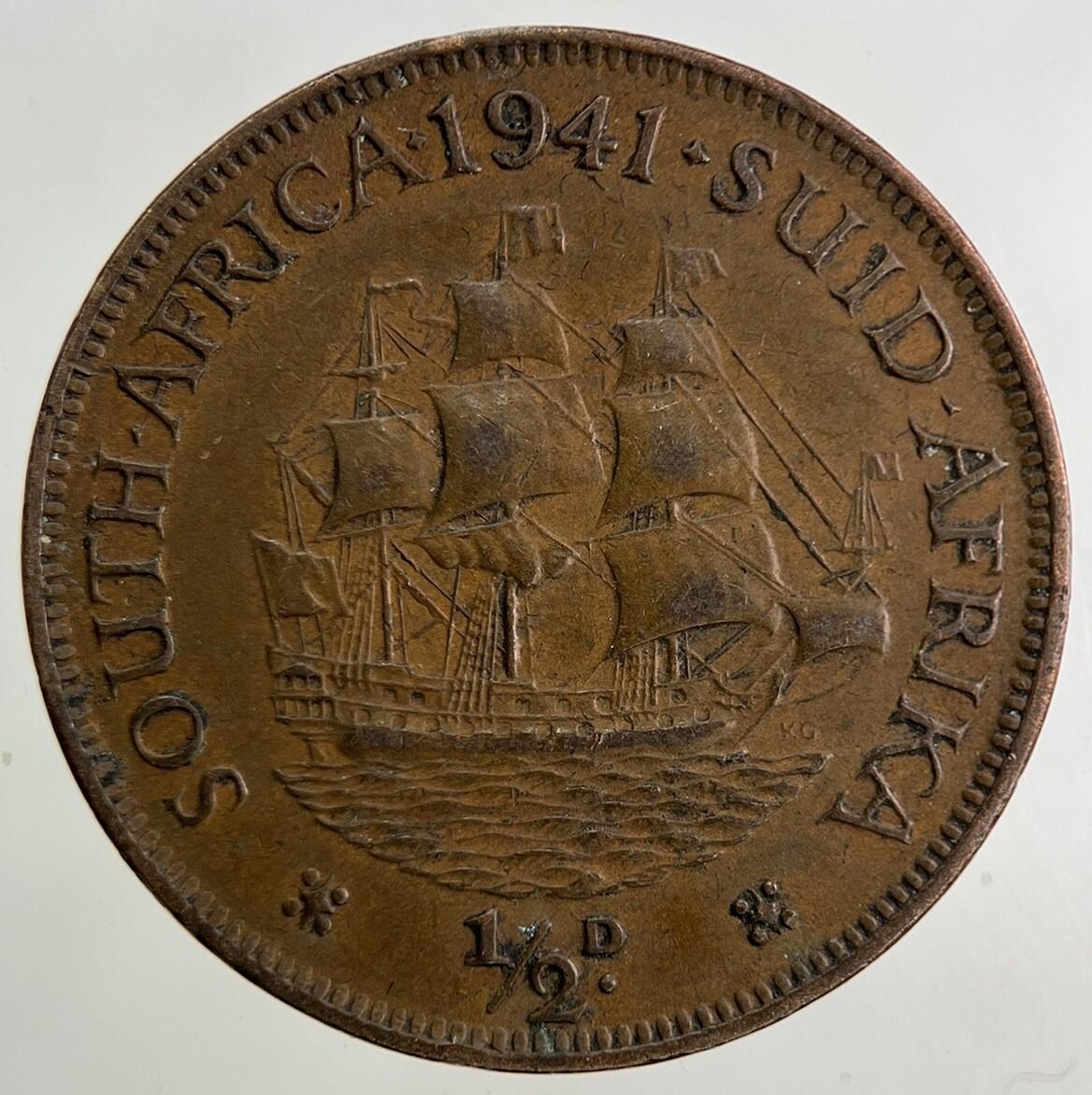 1941 South Africa Half-Penny Coin | Fine Collectable Grade